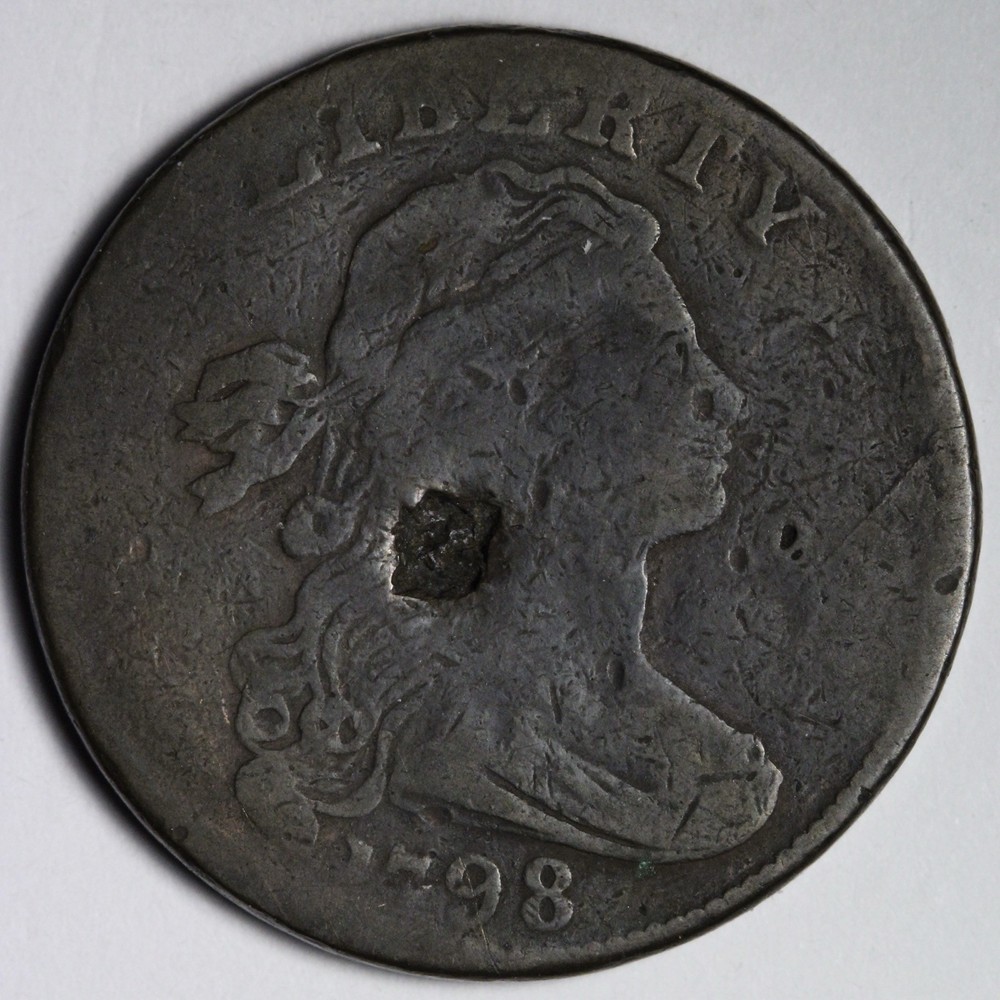 1798 Draped Bust Large Cent VG details E104 TULM