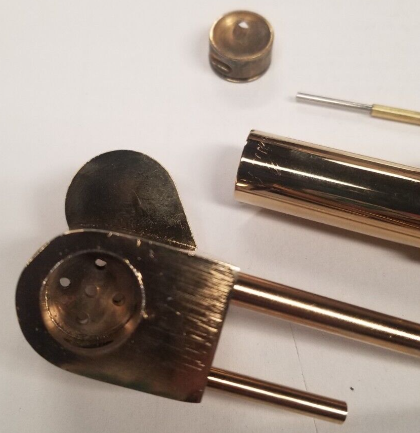 SOLID BRASS Metal Smoking Proto Pipe Style