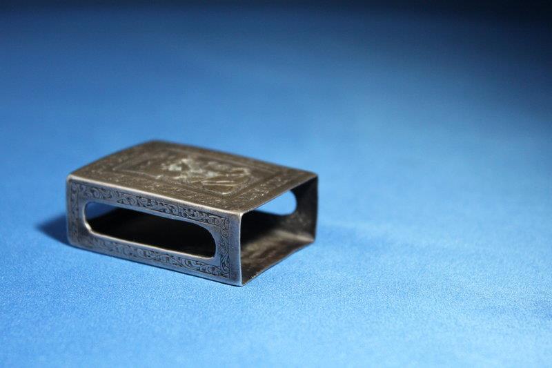 Antique Middle Eastern Silver Match Safe Box , 19th C.