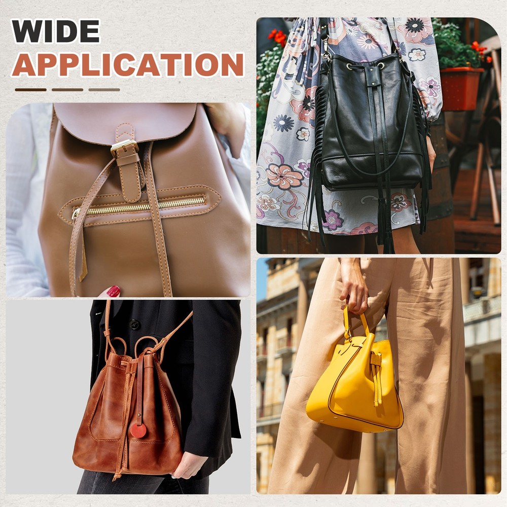 PU Leather Drawstring, 37.8 Inch Pull String Purse Strap Replacement, Pink