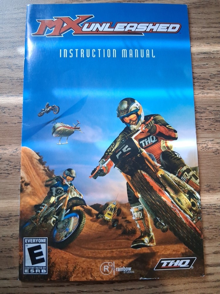 MX Unleashed PS2 MANUAL ONLY Authentic Insert