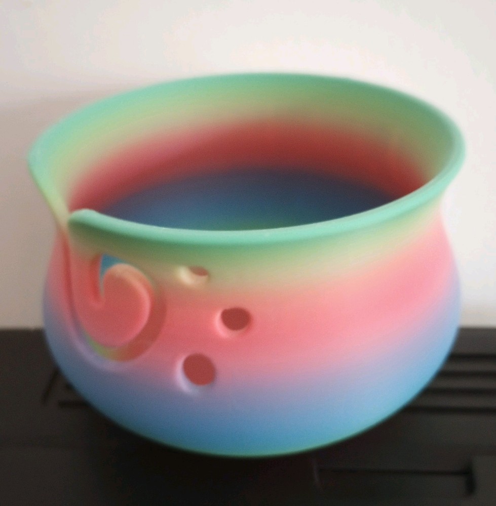 Rainbow yarn bowl Resin