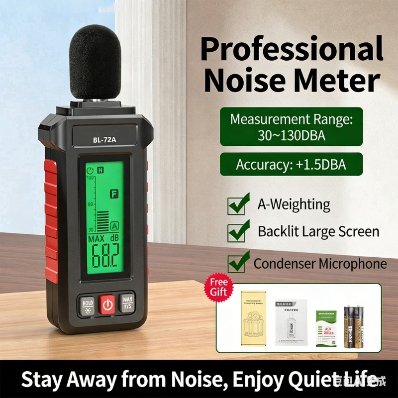 Handheld Decibel Reader For Acoustics Engineering And Environmental Assessment