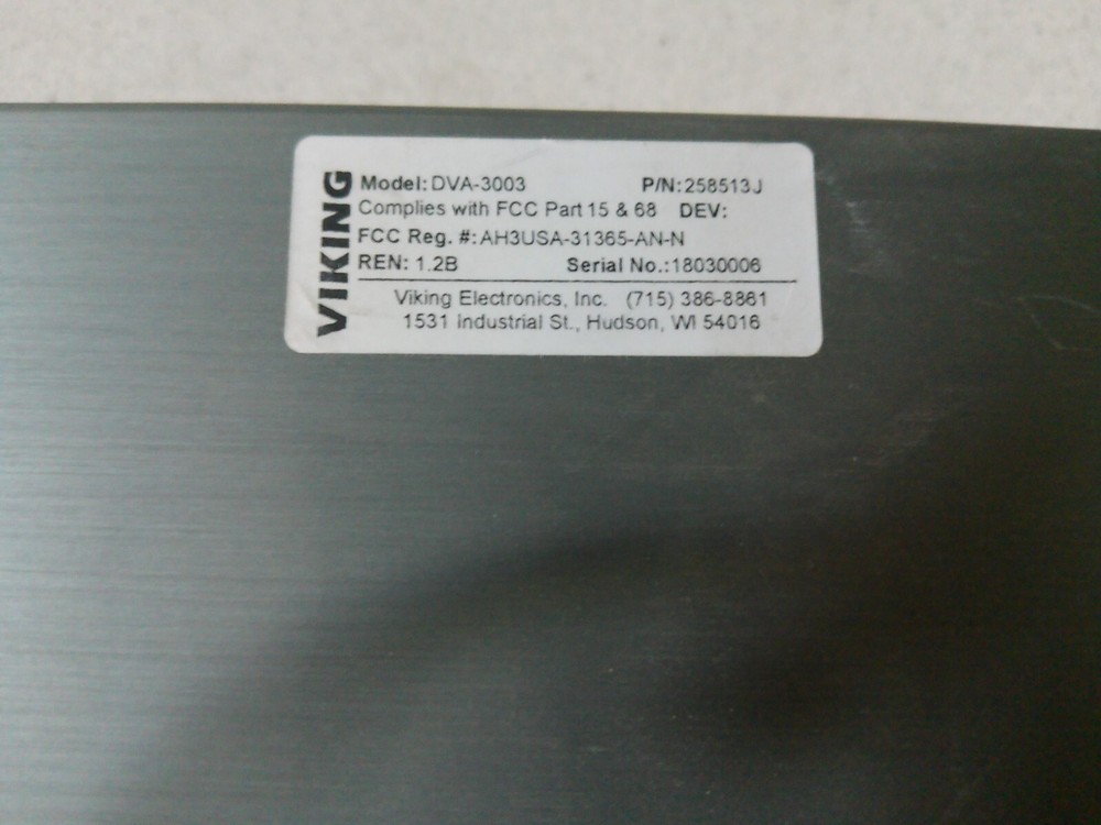 VIKING ELECTRONICS DVA-3003 3 Channel Digital Announcer