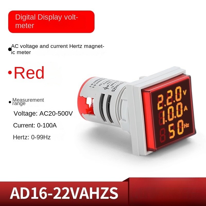 Square-shaped Digital Voltmeter Ammeter Hertz Meter U-Shaped Current Transformer