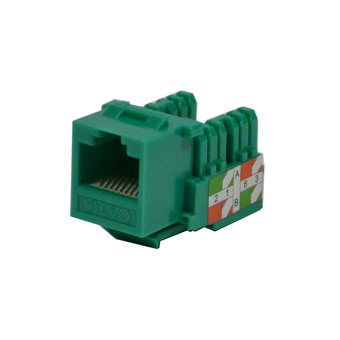 Keystone Jack Cat6 Green Network Ethernet 110 Punchdown 8P8C