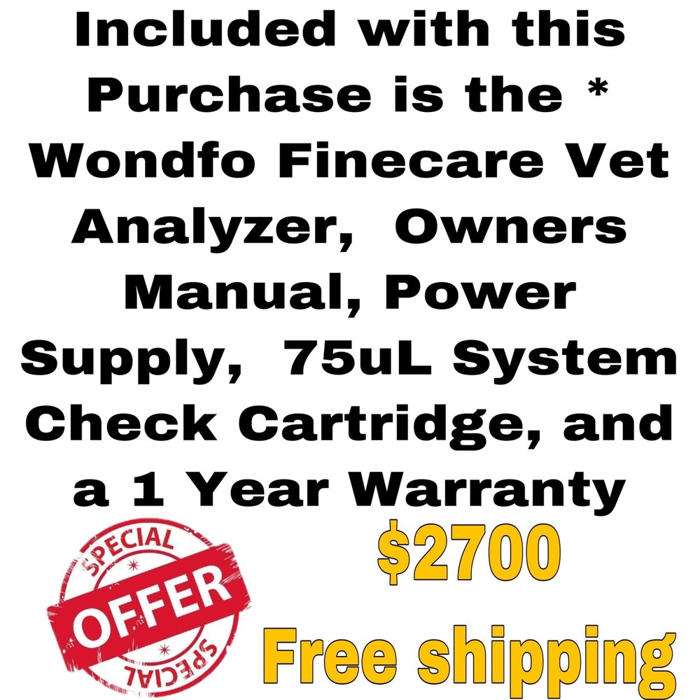 Wondfo Vet Finecare Progesterone Reader *Authorized Distributor*