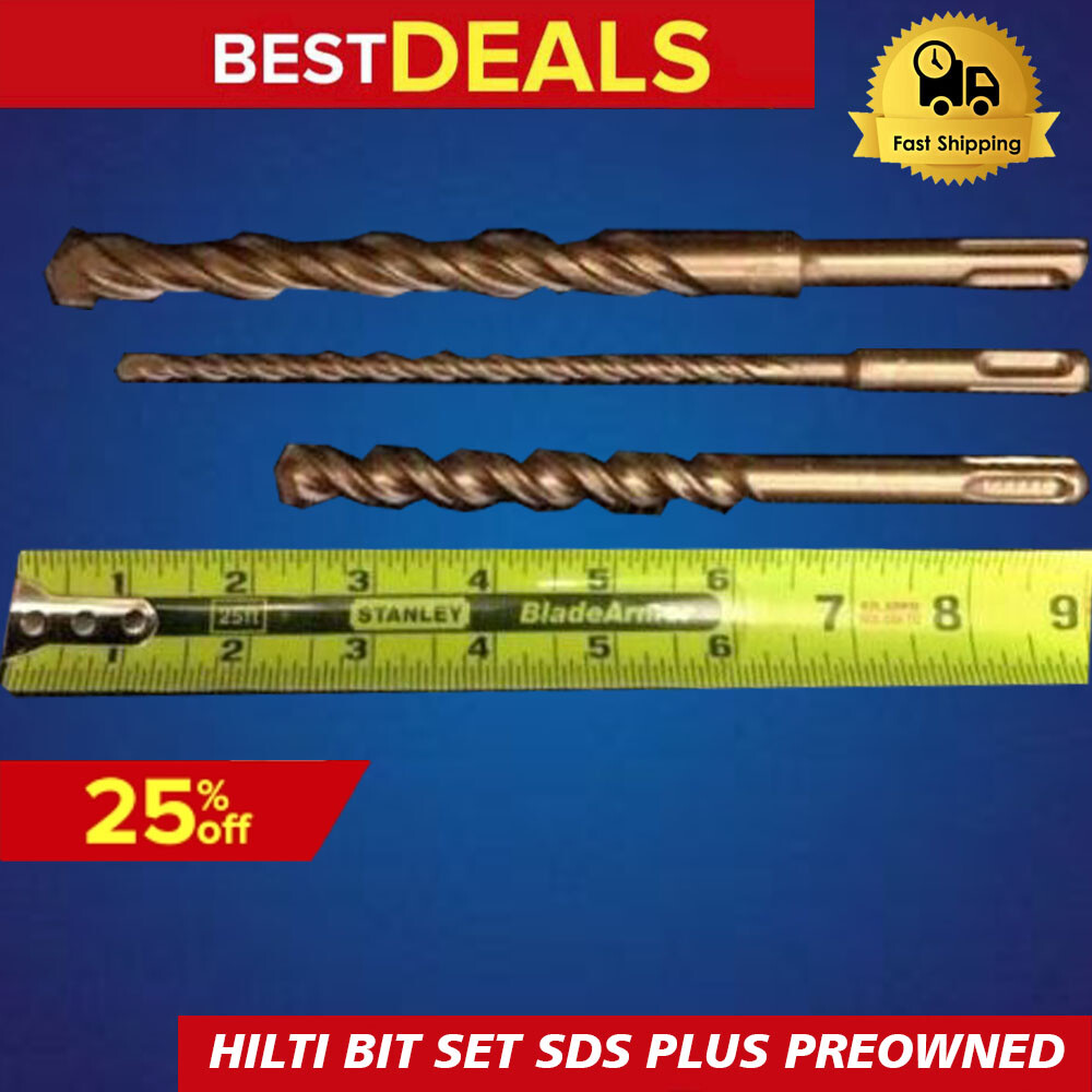 HILTI BIT SET SDS PLUS PREOWNED, DURABLE, FREE KNIFE, FAST SHIP