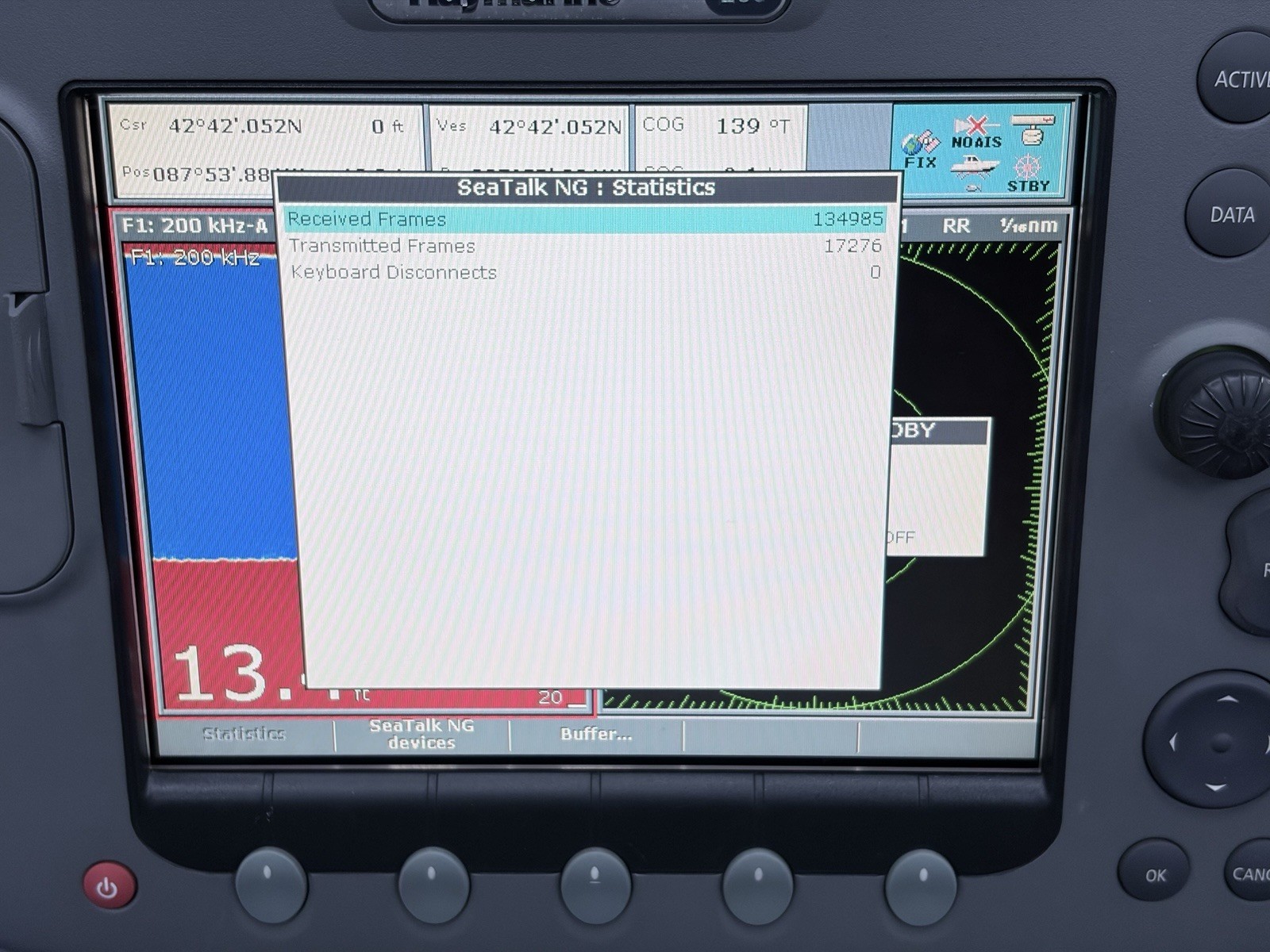 Raymarine E80 Classic GPS Chartplotter Multifunction Display W/ Cover; Tested