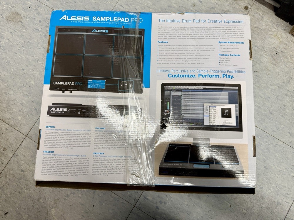 Alesis Sample Pad Pro 8 Pad Percussion and Sampling Instrument New