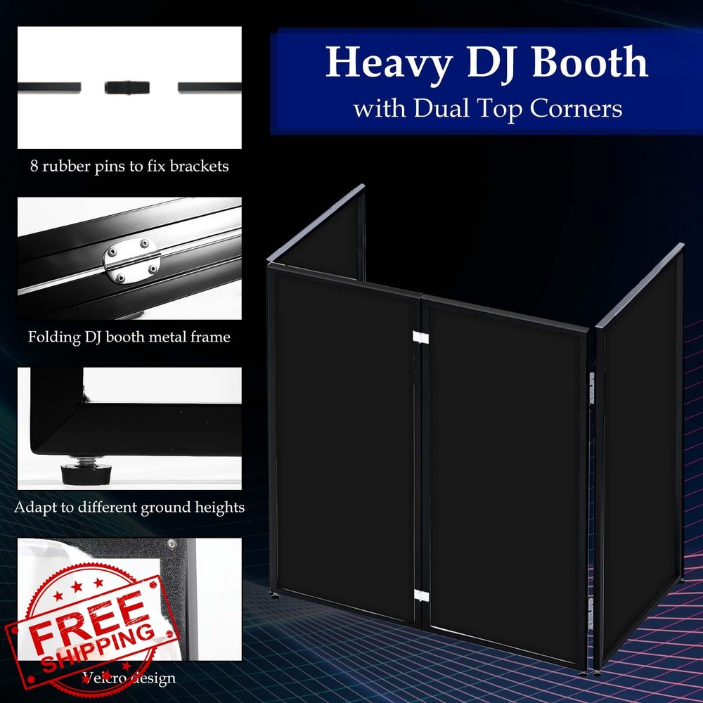 Portable DJ Booth Facade Stand Table, 45"x40"