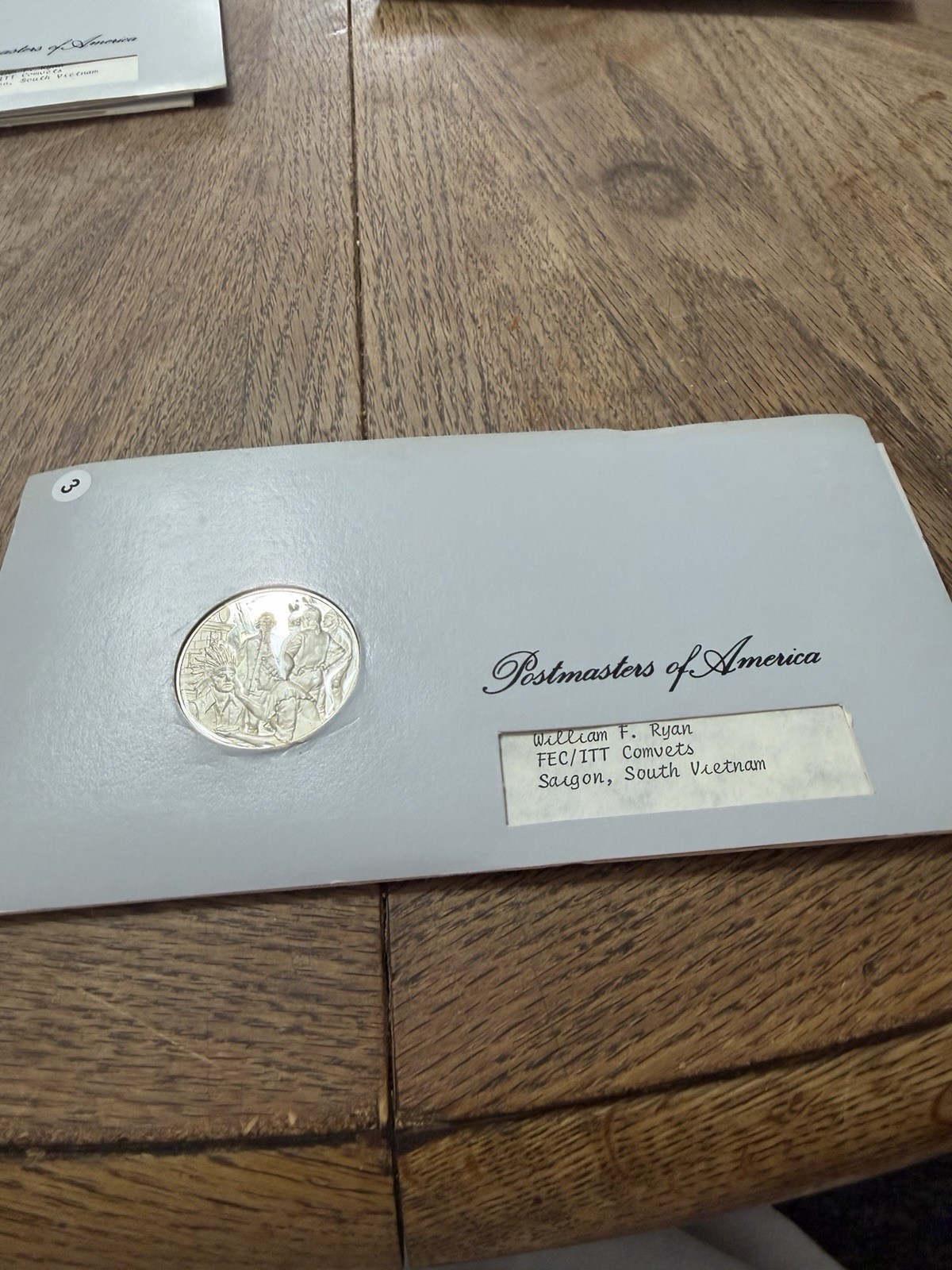 (5) postmasters of america medallic first day covers.