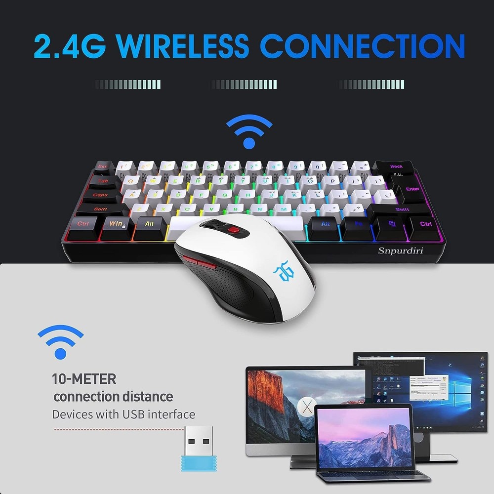 Wireless Keyboard Mouse Combo RGB