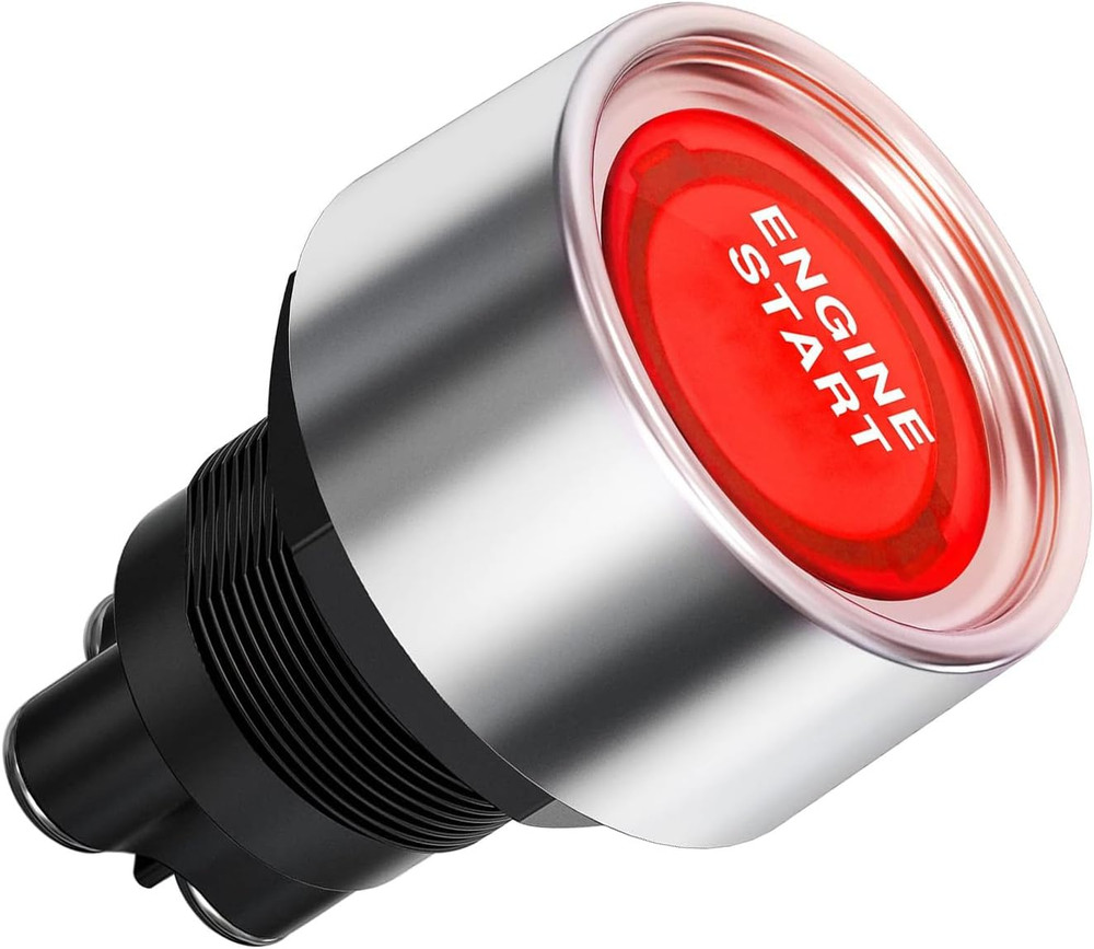 Universal 12V-24V/50A SPST Momentary Start Switch, Push Start Ignition Switch, L