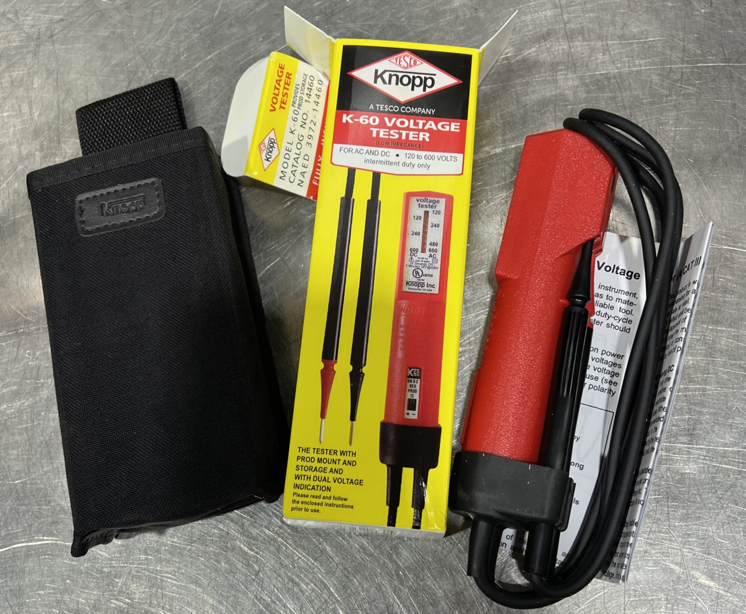 Knopp Inc K60 Voltage Tester 120v -600v AC DC Nos Surplus