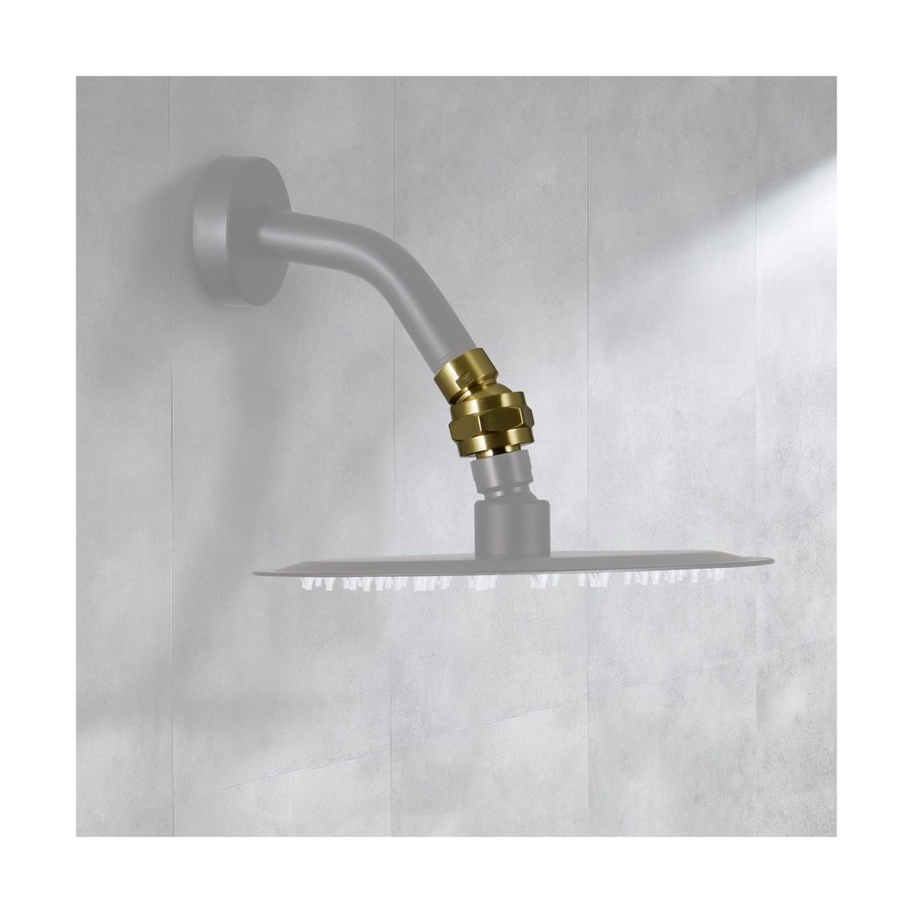 Solid Brass Shower Head Swivel Ball Adapter, Adjustable Shower Arm ... Fast Ship