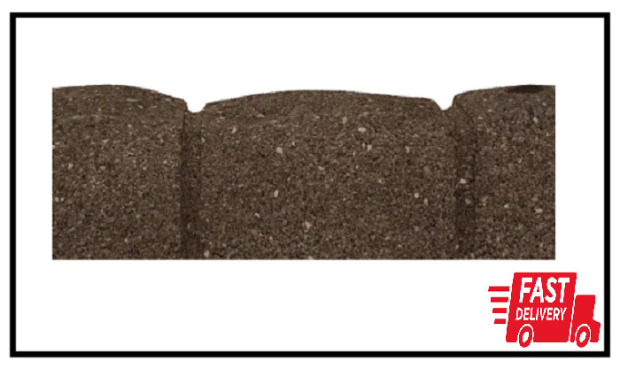 4 ft. Roman Stone Rubber Garden Edging - Earth Tone Landscape Border