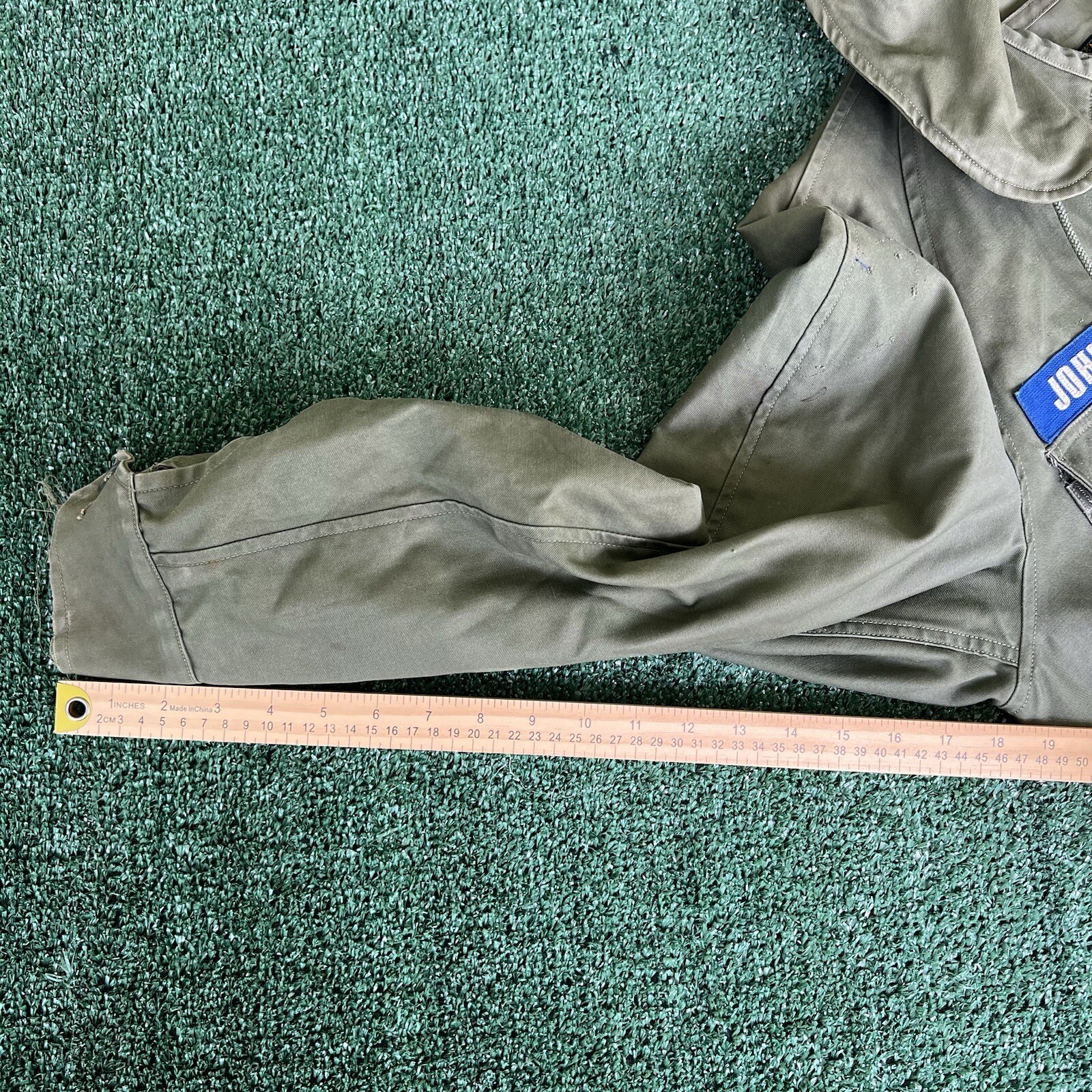 Vintage 50s 60s Korea Vietnam War OG 107 Sateen Jacket Medium Regular Reflective