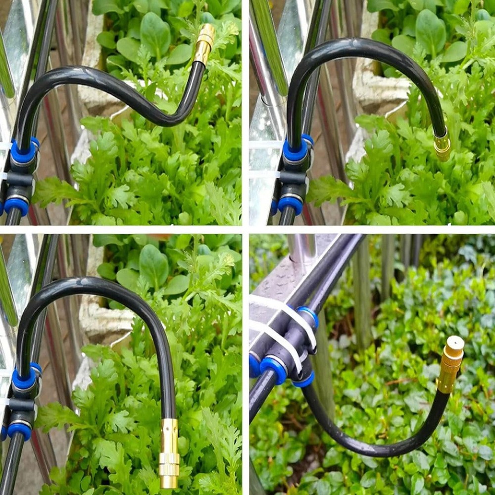 Mist Cooling Automatic Irrigation System-Misting System 33FT Misting Line & 1...