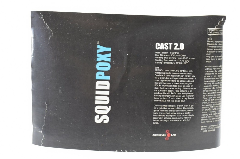 SquidPoxy B Cast 2.0 Two Component High Build Medium Viscosity 1 Gallon