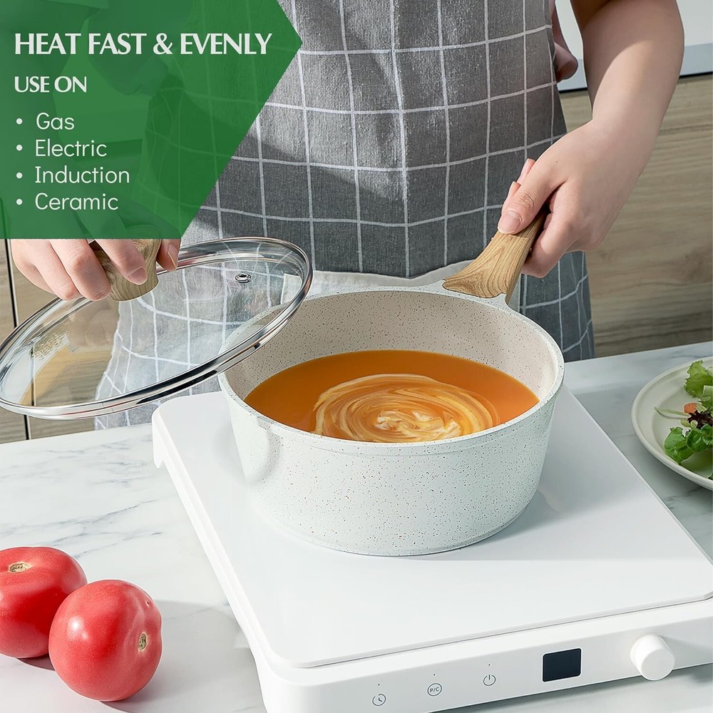 Durable Induction-Compatible Nonstick 13-Piece Cookware Set with Utensils