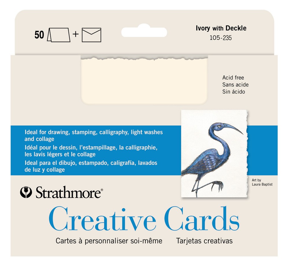 Strathmore Greeting Cards Ivory Pkg 50
