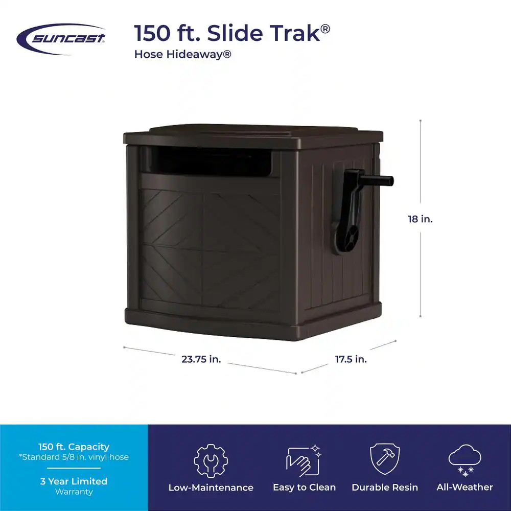 150 Ft. Slide Trak Hose Hideaway, Java