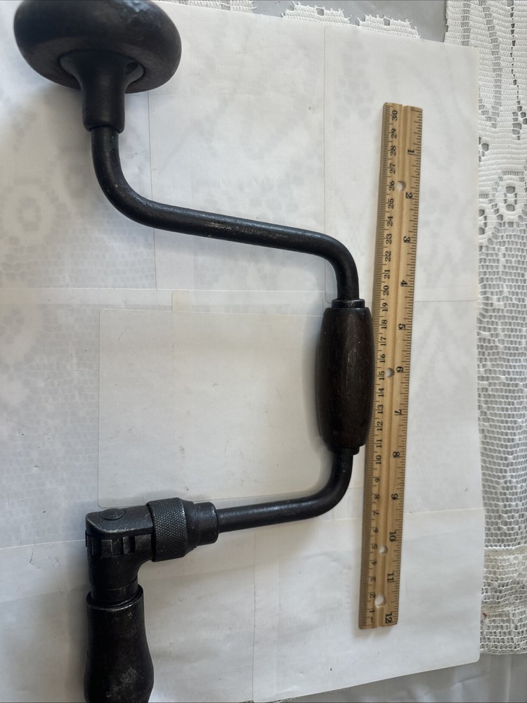 Vintage Stanley Wood Handle Hand Drill