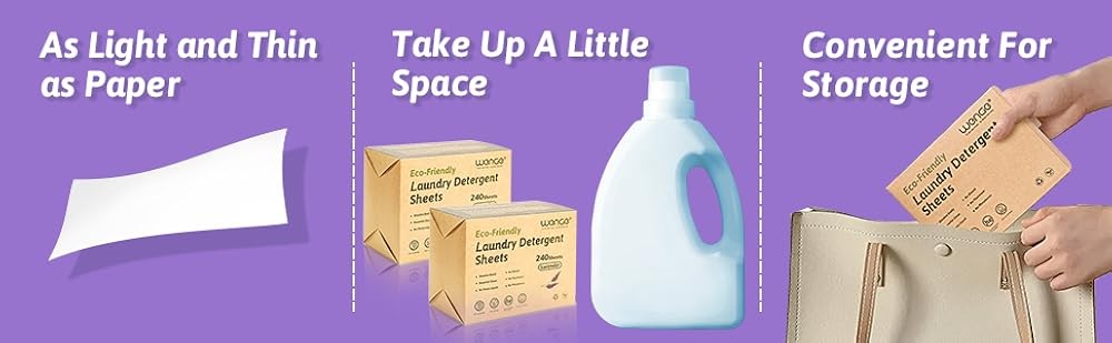 Eco-friendly Laundry Deternt Sheets - 240 Plastic-Free,