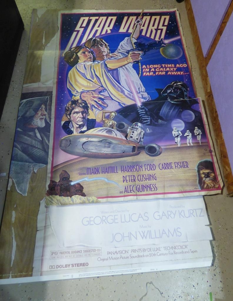 1977 STAR WARS D STYLE ORIGINAL MOVIE STANDEE PROMO DISPLAY POSTER