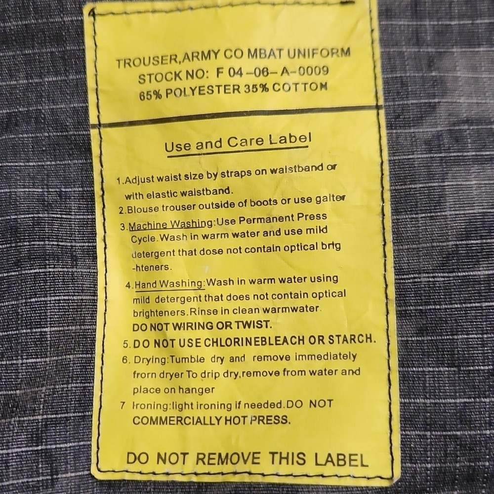 Trouser Army Combat Uniform
