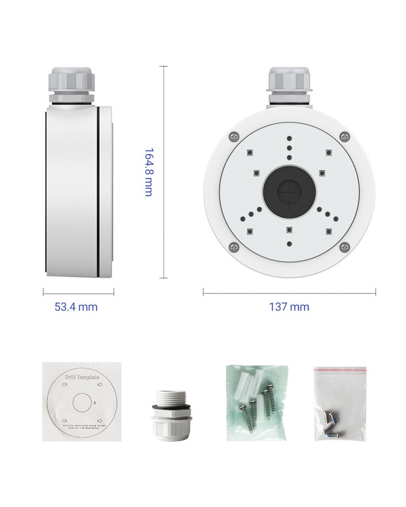 ANNKE Junction Box Wall Mount Bracket for Select CCTV Security Camera Waterproof