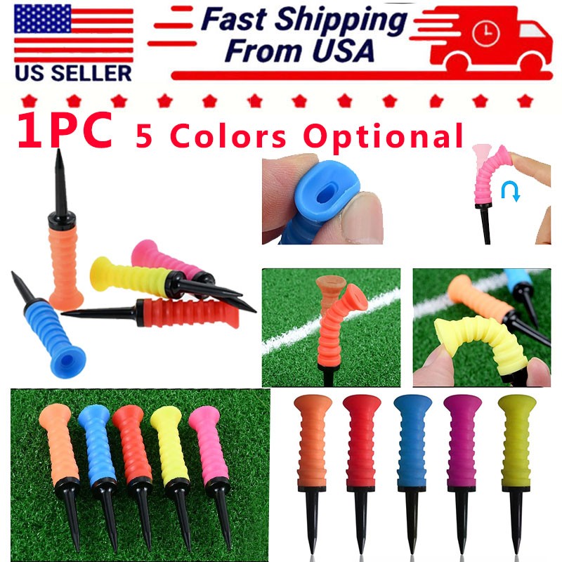 1PC Golf Elastic Tee 5 Colors Rubber Elastic Golf Tee Golf Accessory
