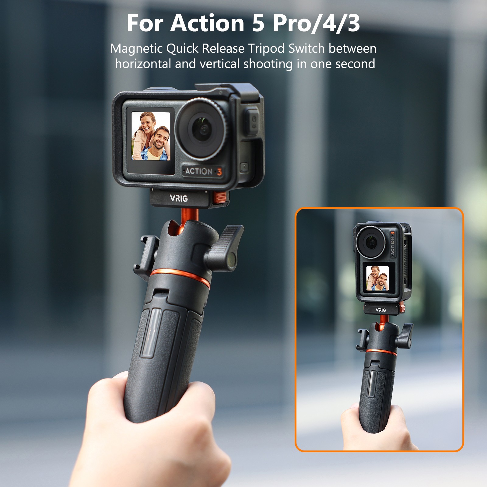 Camolo Portable Selfie Stick Handheld Tripod Stand For DJI Osmo Action 6/5/4 US