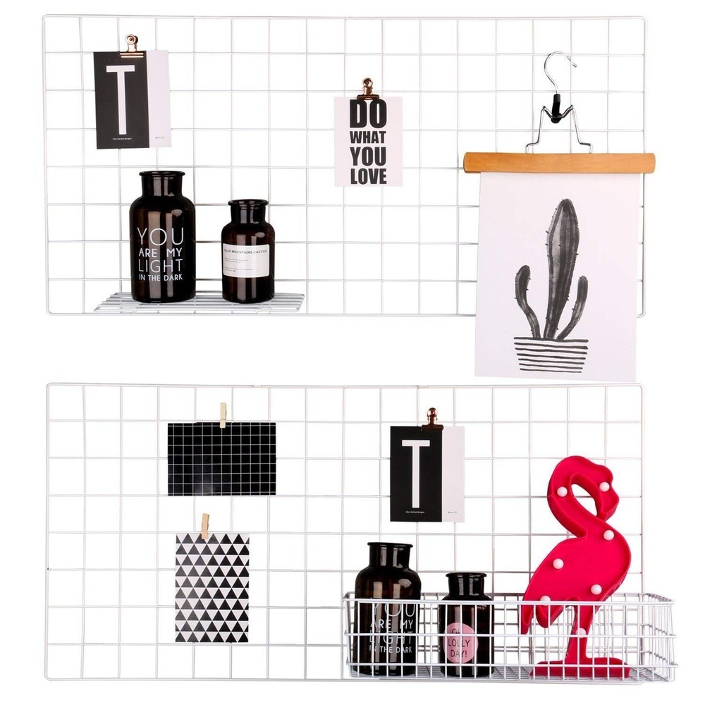 Painted Wire Wall Grid Panel, Multifunction Photo Hanging Display and Wall St...