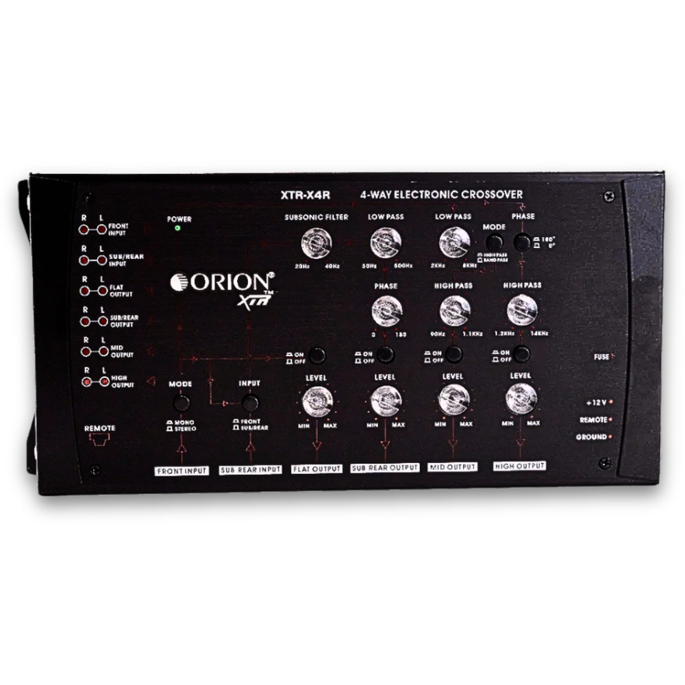 Orion 4-Way Active Crossover with Subwoofer Control Knobs - XTR-X4R Processor