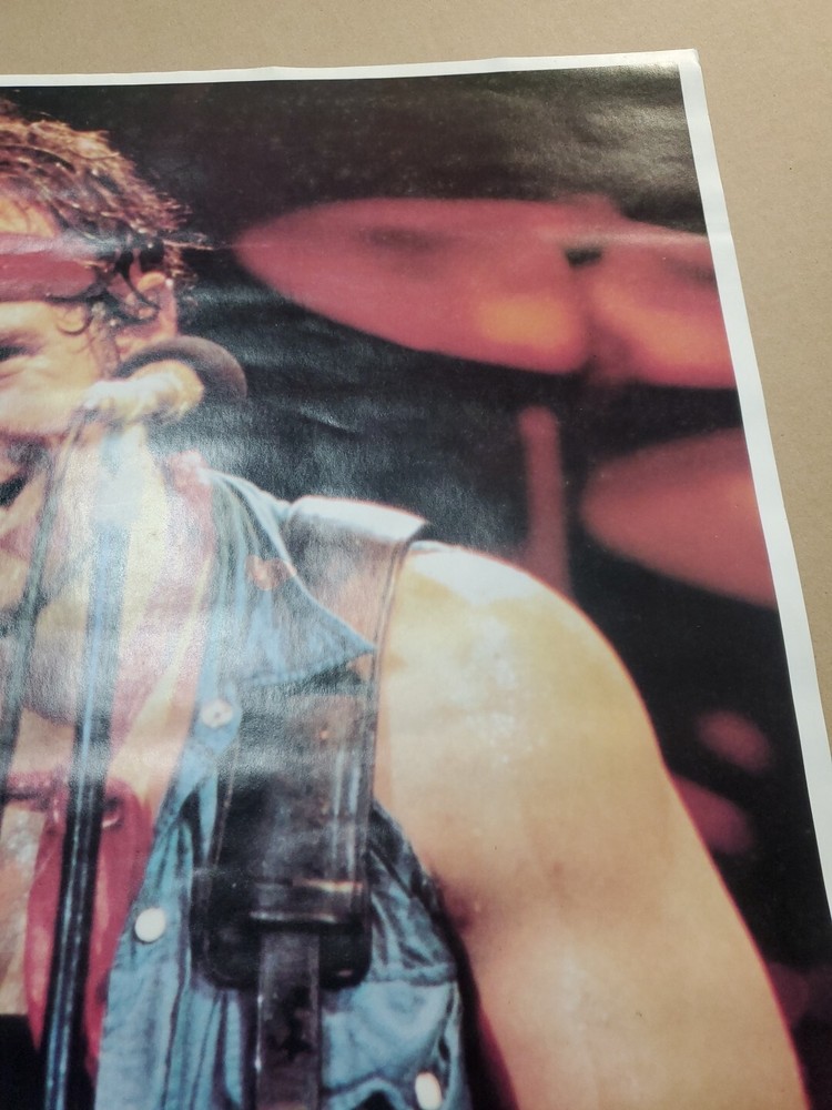 Vintage Bruce Springsteen With Guitar poster