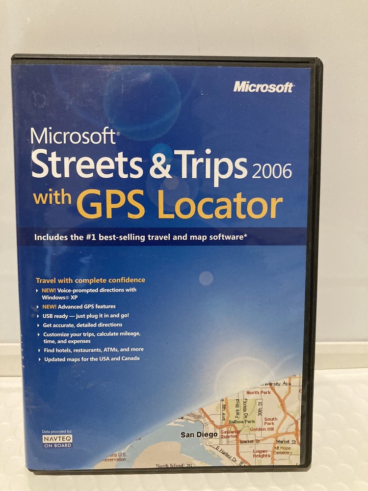 Microsoft Streets & Trips 2006 with GPS Locator 2 disc Clean discs