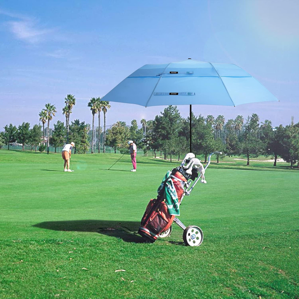 G4Free 62Inch Portable Golf Umbrella Automatic Open Large Oversize Vented Double