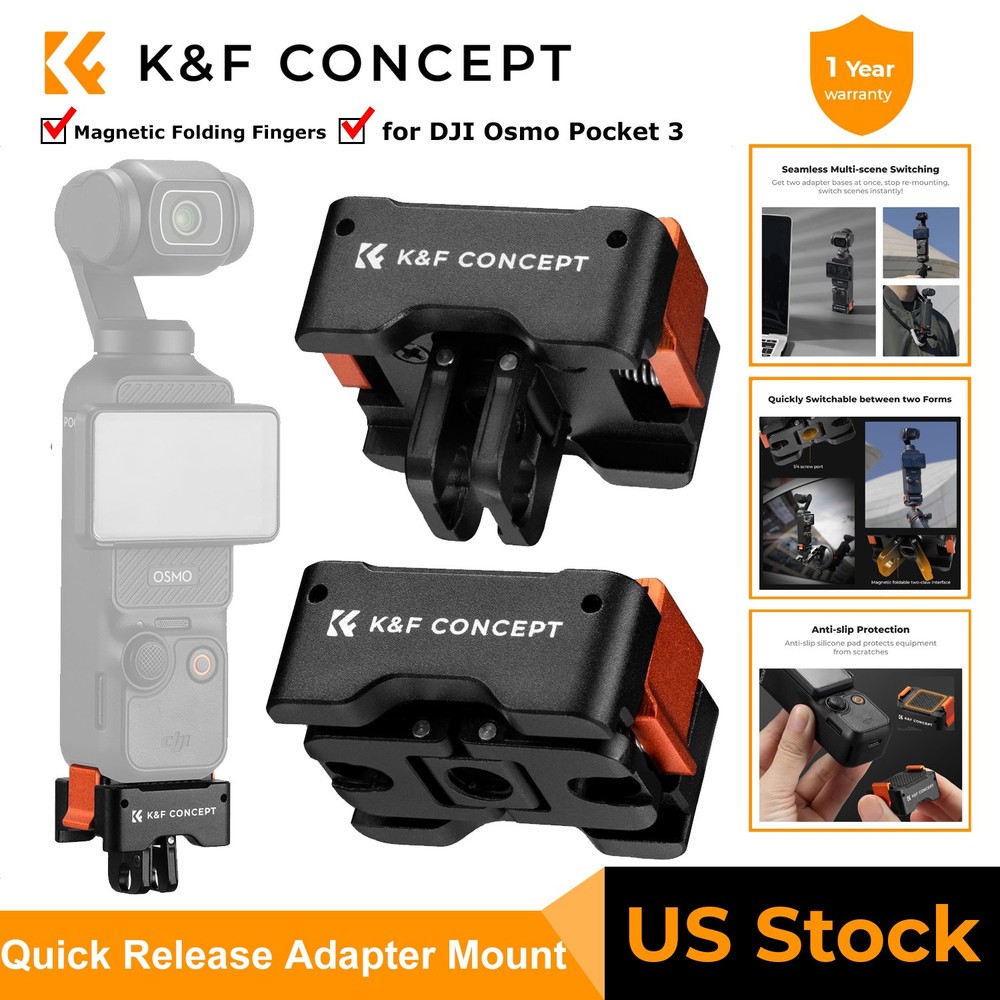 K&F CONCEPT 2Pack Quick Release Adapter Mount for DJI Osmo Pocket 3 Create Combo