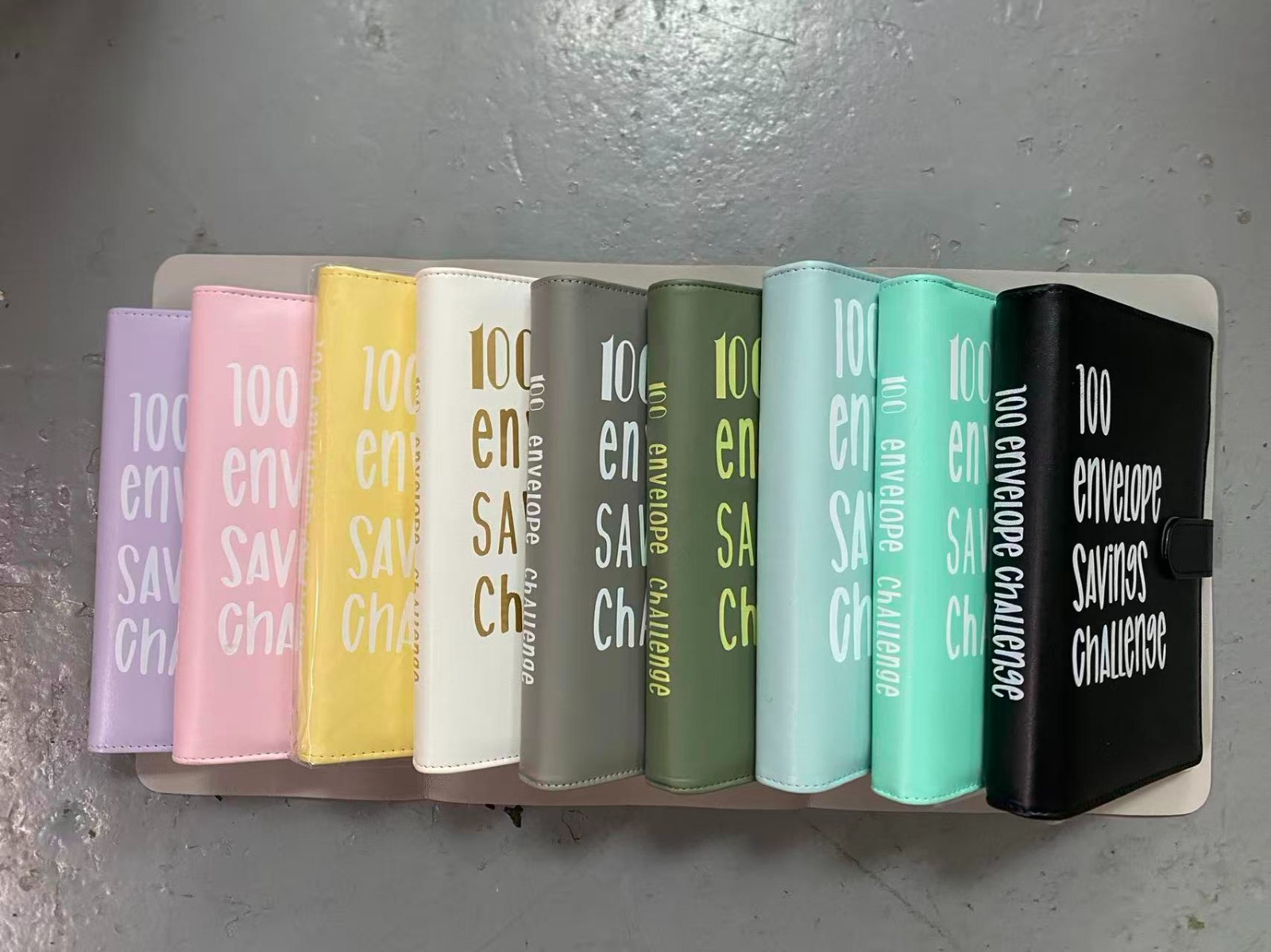 Random color- 100 Envelope Savings Challenge Book with Envelopes, Budget Planner