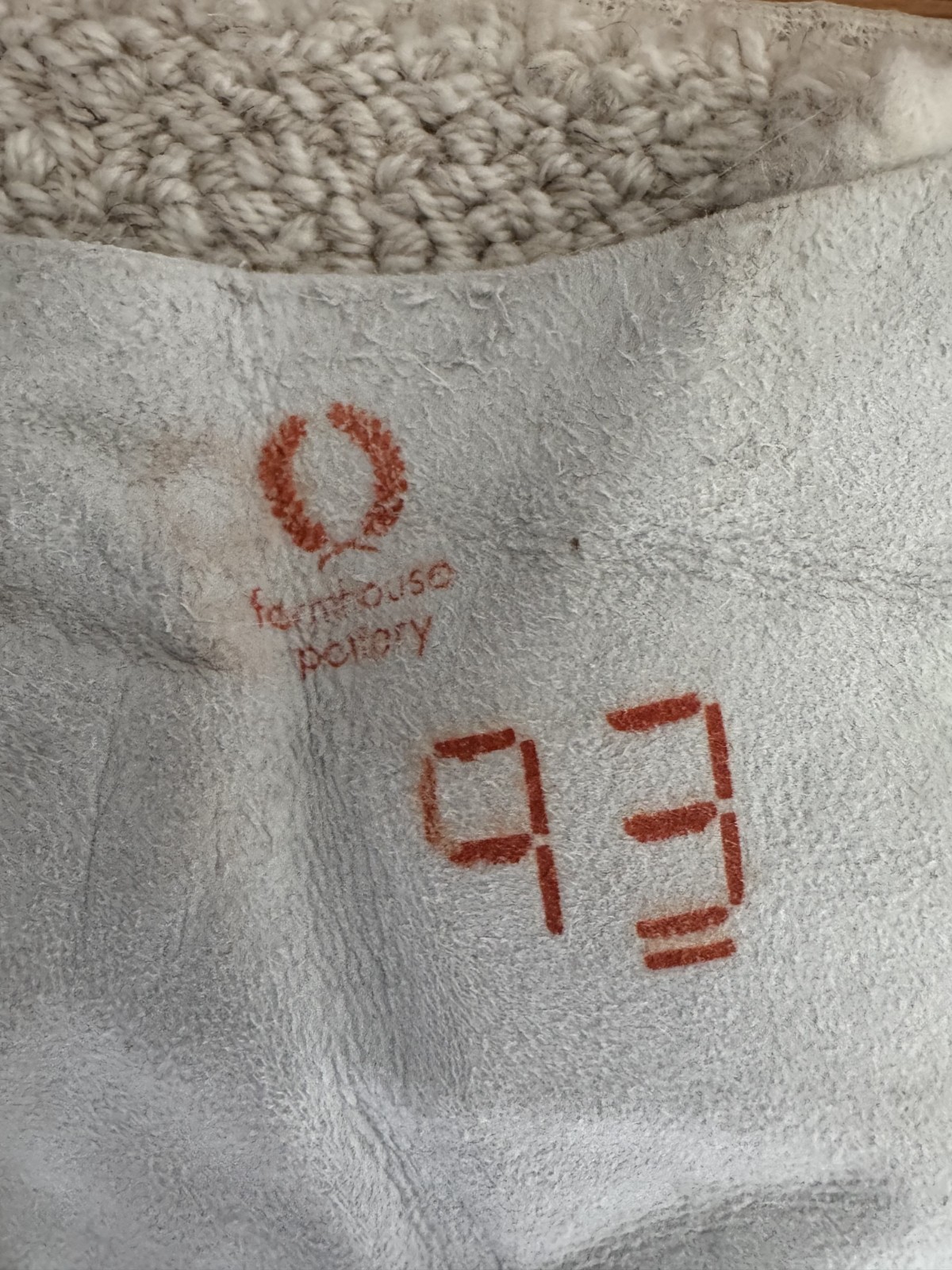 Farmhouse Pottery VT Sheepskin rug ivory natural authentic $225