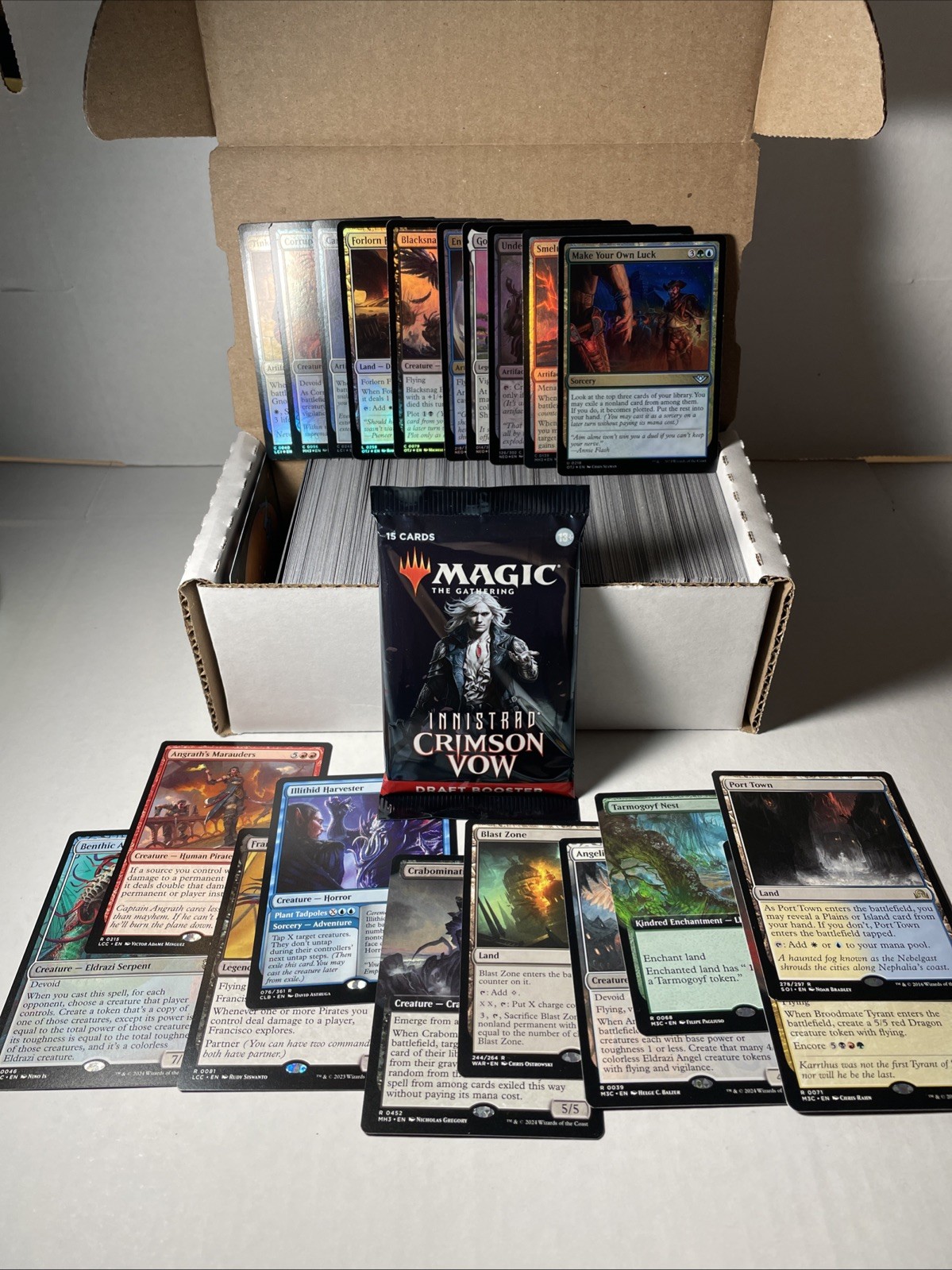 500 MTG Card Bulk Lot With Booster Pack, Foils and Rares/Mythics, No Dupes!