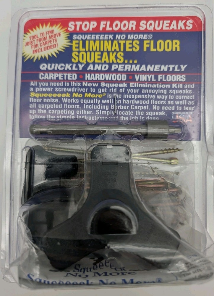 SQUEEEEEK NO MORE Screw Kit Stops Repairs Eliminates Floor Squeaks