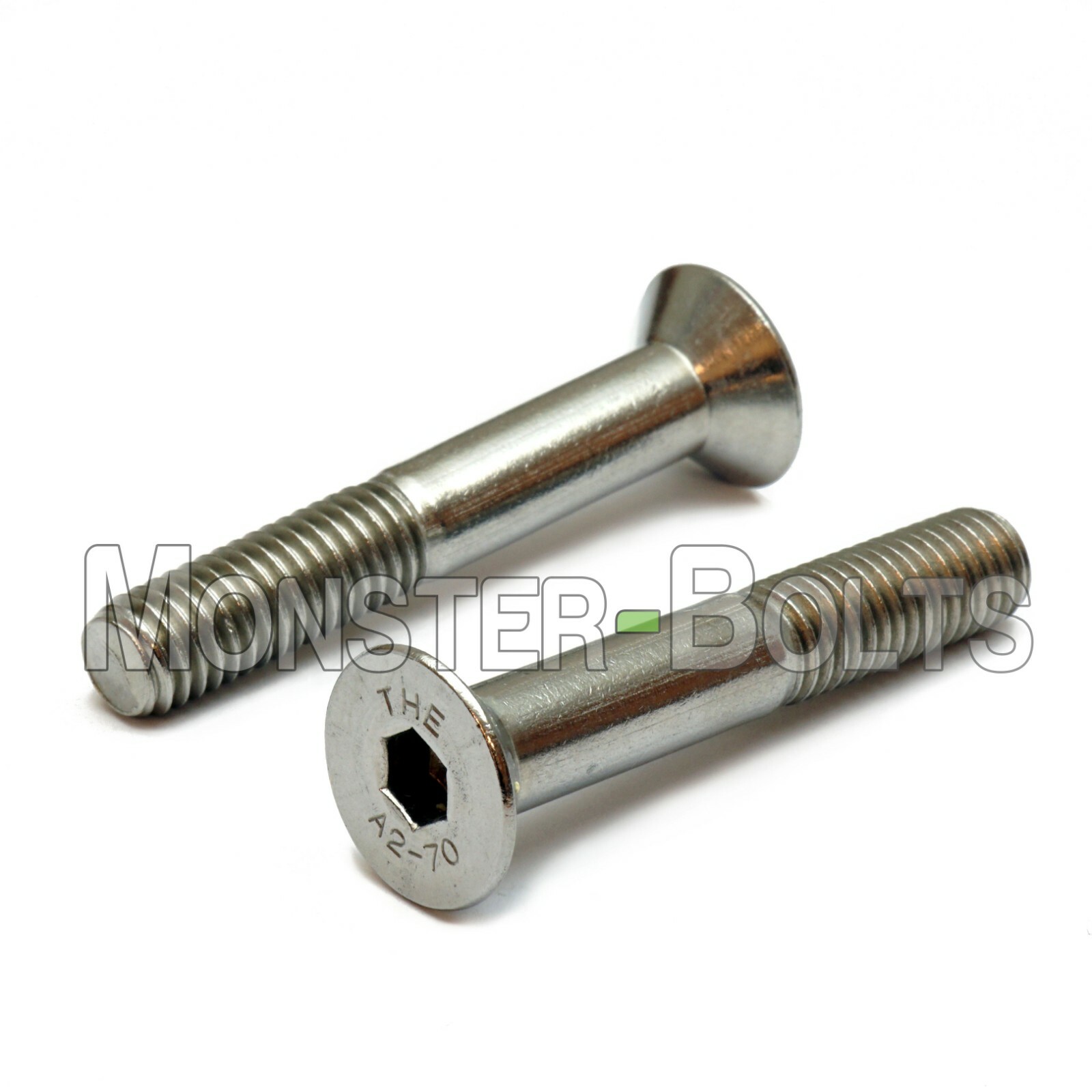 M6 Stainless Steel Flat Head Socket Cap Screws A2, Metric DIN 7991 1.0 Coarse
