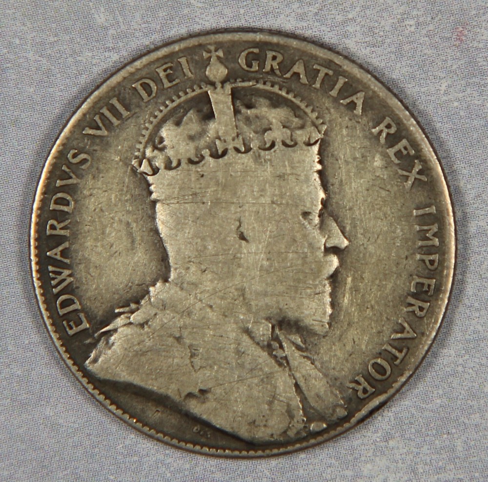 1909 Canada Canadian Silver 50 Cents 50c