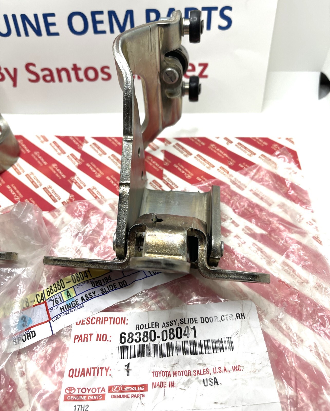 2011-2020 TOYOTA SIENNA RIGHT & LEFT SIDE SLIDING DOOR HINGE (GENUINE OEM PART)