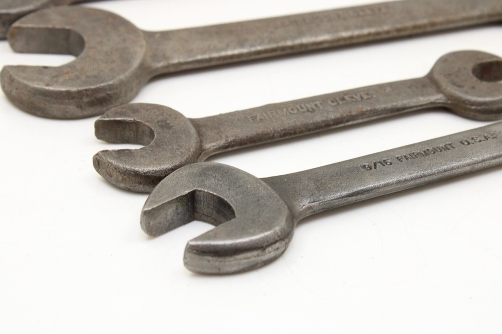 (4) Fairmount Collector Wrenches Assorted Size Double and Single Open End USA