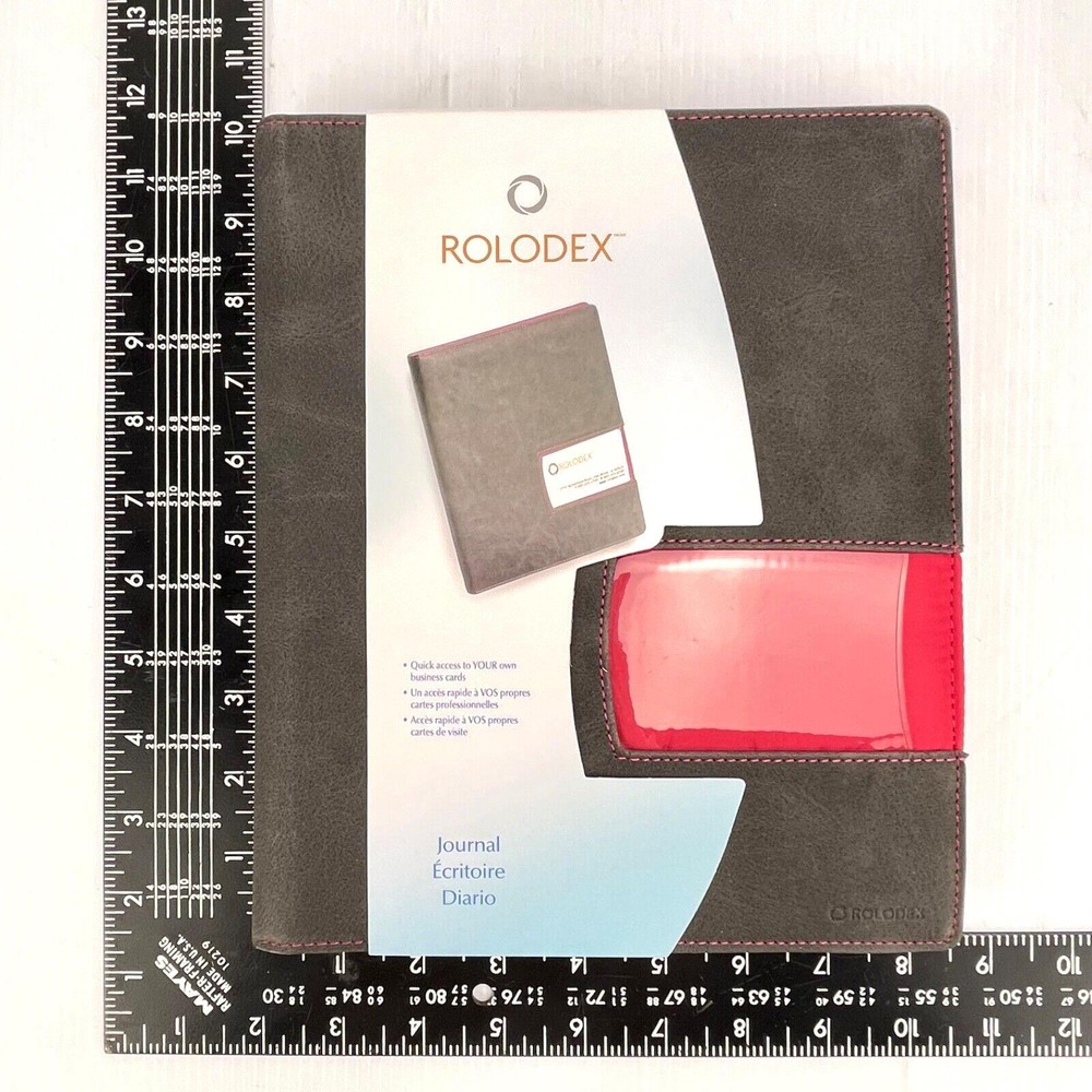 Rolodex 1752541 Identity Raspberry Fabric Interior Professional Journal!