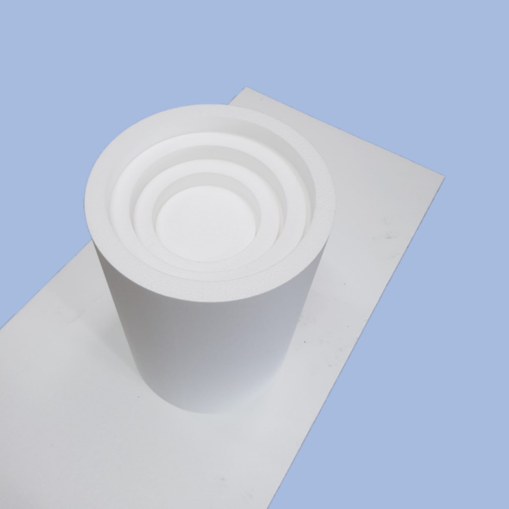Stackable polystyrene cylinders for fittings